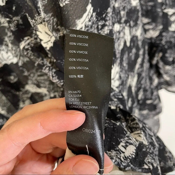 NEW Free People These Dreams Black Floral mini Long Sleeve Dress Size Small - Picture 8 of 16